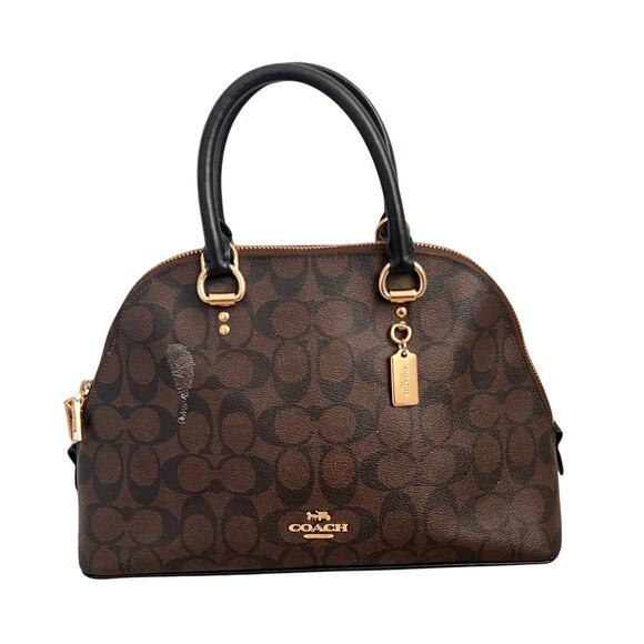 Coach Katy Signature Canvas Satchel Handbag Brown - Picture 1 of 9